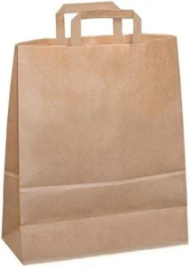 düz saplı kraft çanta